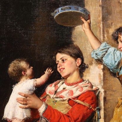 Pintura de Francesco Ballesio,Escena interior,Francesco Ballesio,Francesco Ballesio,Francesco Ballesio