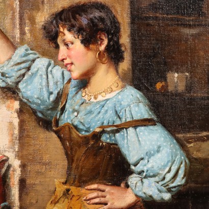 Pintura de Francesco Ballesio,Escena interior,Francesco Ballesio,Francesco Ballesio,Francesco Ballesio