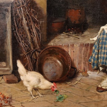 Pintura de Francesco Ballesio,Escena interior,Francesco Ballesio,Francesco Ballesio,Francesco Ballesio