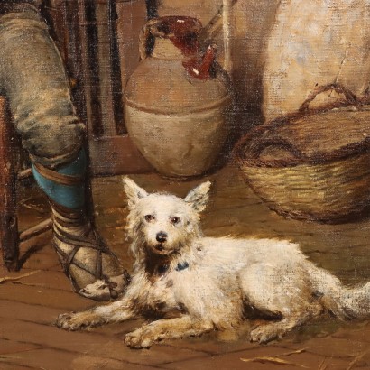 Pintura de Francesco Ballesio,Escena interior,Francesco Ballesio,Francesco Ballesio,Francesco Ballesio
