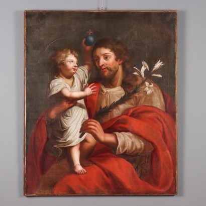 Cuadro de San José con el Niño Jesús