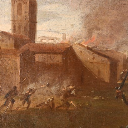Dipinto La fuga dalla Città Assedia,La fuga dalla città assediata
