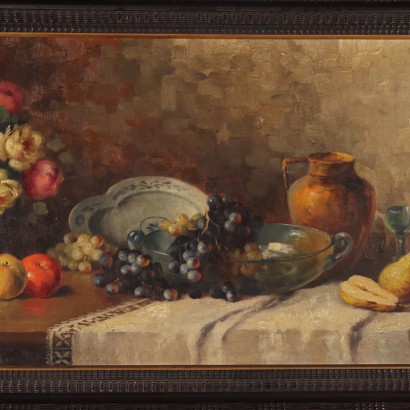 Peinture de Mario Salimbeni, Composition avec fleurs et fruits, Mario Salimbeni, Mario Salimbeni, Mario Salimbeni, Mario Salimbeni