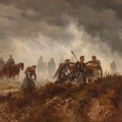Painting by Charles Humbert,Battle scene,Charles Humbert,Charles Humbert,Charles Humbert