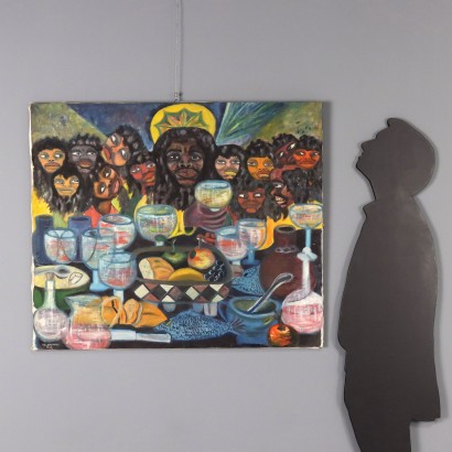 Malangatana Painting,The Last Supper,Malangatana Ngwenya,Malangatana Ngwenya,Malangatana Ngwenya,Malangatana Ngwenya