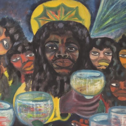 Malangatana Painting,The Last Supper,Malangatana Ngwenya,Malangatana Ngwenya,Malangatana Ngwenya,Malangatana Ngwenya