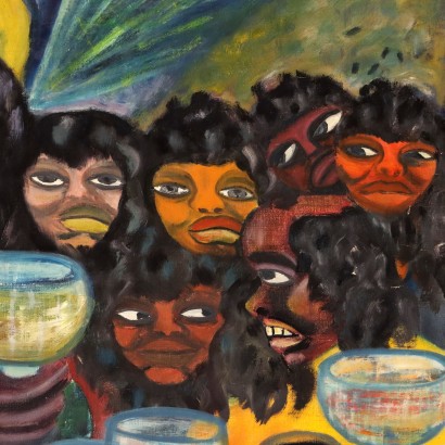 Malangatana Painting,The Last Supper,Malangatana Ngwenya,Malangatana Ngwenya,Malangatana Ngwenya,Malangatana Ngwenya