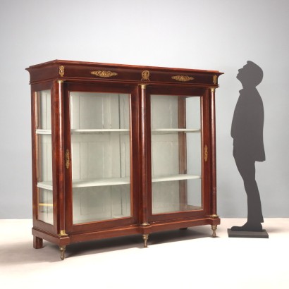 VETRINA,Libreria in Stile Impero in Mogano
