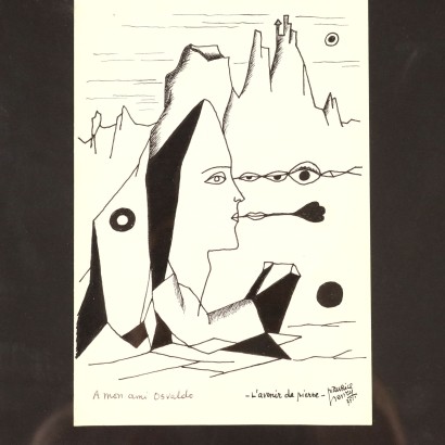 Zeichnung von Maurice Henry, L' avenir de pierre, Maurice Henry, Maurice Henry, Maurice Henry, Maurice Henry