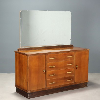 Vintage Anrichte mit Spiegel Mahagoni Furniert Design der 40er Jahre