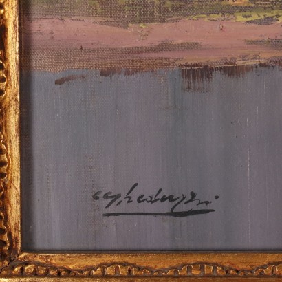Gemälde von Vincenzo Gheduzzi, Seelandschaft mit Booten und Figuren, Cesare Gheduzzi, Cesare Gheduzzi, Cesare Gheduzzi