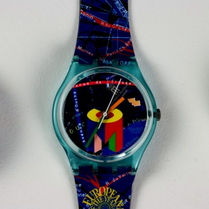 Grupo de cinco relojes Swatch Atlanta
