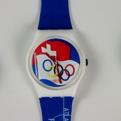 Grupo de cinco relojes Swatch Atlanta