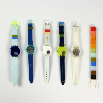 Grupo de cinco relojes Swatch Atlanta