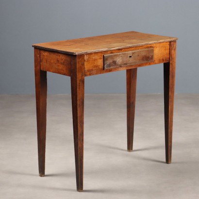 Antique Directoire Writing Desk Cherrywood Drawer Italy XIX Century