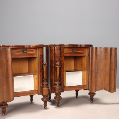Paar Nachttische, Paar Art Deco Nachttische