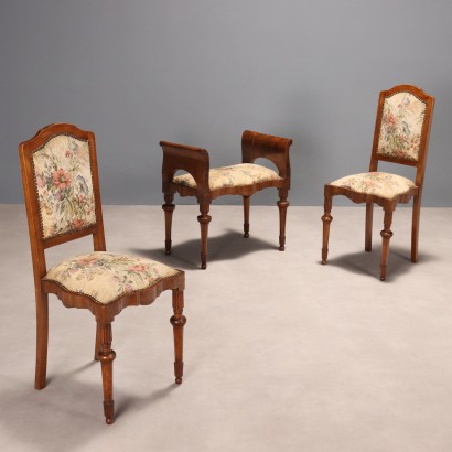 Pair of Chairs and Bench