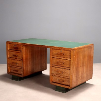 Vintage Schreibtisch Laminat Paar Schuhblade Design 50er Jahre