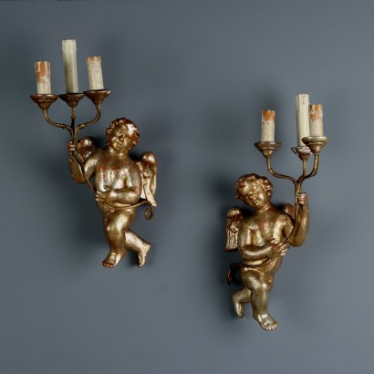 Pair of Wooden Appliques