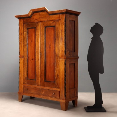 Wardrobe, Piedmontese Wardrobe in Poplar and Fir