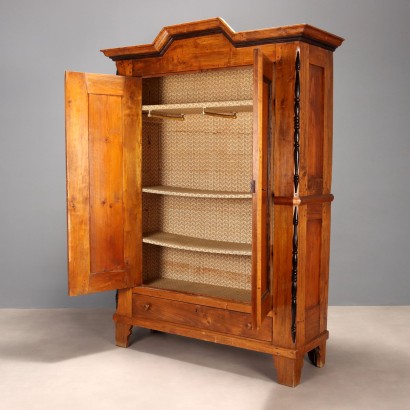 Wardrobe, Piedmontese Wardrobe in Poplar and Fir