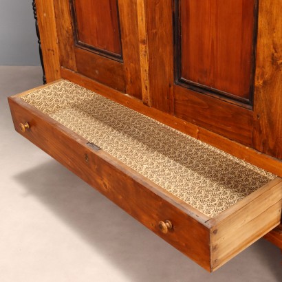 Wardrobe, Piedmontese Wardrobe in Poplar and Fir
