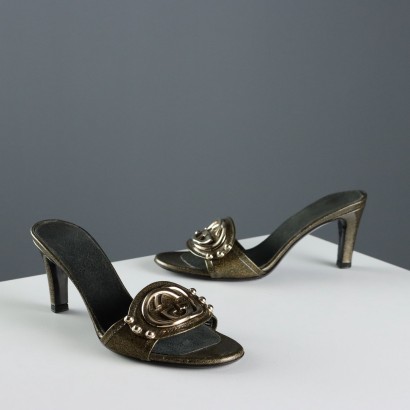 Gucci Sandali Nero e Oro
