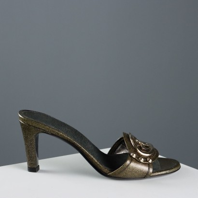 Gucci Sandali Nero e Oro