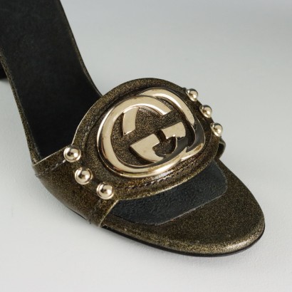 Gucci Sandali Nero e Oro