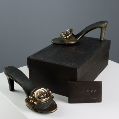 Gucci Sandali Nero e Oro
