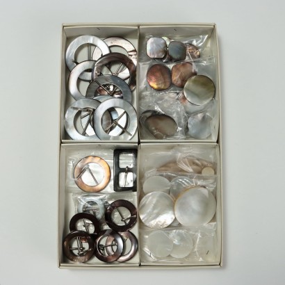 Vintage Buckles and Hooks Mother of Pearl Italy XX Century
