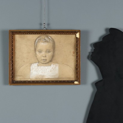 Drawing signed by De Carolis, Portrait of a Child (Nino), Adolfo De Carolis, Adolfo De Carolis, Adolfo De Carolis, Adolfo De Carolis, Adolfo De Carolis