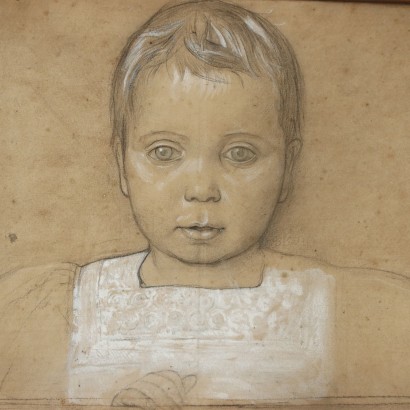 Drawing signed by De Carolis, Portrait of a Child (Nino), Adolfo De Carolis, Adolfo De Carolis, Adolfo De Carolis, Adolfo De Carolis, Adolfo De Carolis