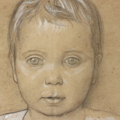 Drawing signed by De Carolis, Portrait of a Child (Nino), Adolfo De Carolis, Adolfo De Carolis, Adolfo De Carolis, Adolfo De Carolis, Adolfo De Carolis