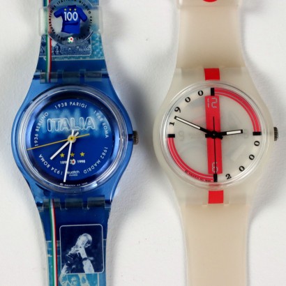 Group of 5 Swatch watches with Ca theme