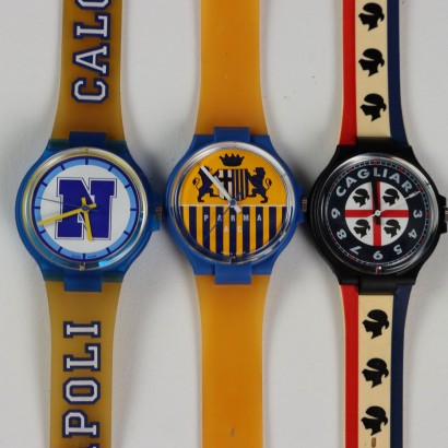 Group of 5 Swatch watches with Ca theme