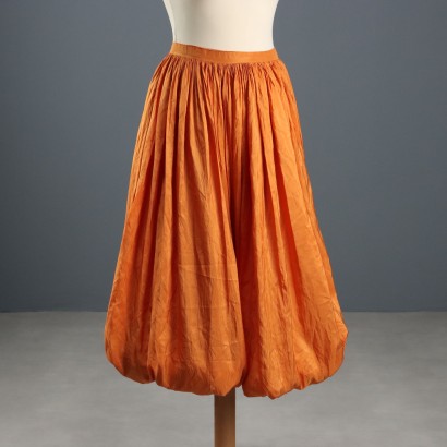 Falda de tafetán de seda vintage Biki