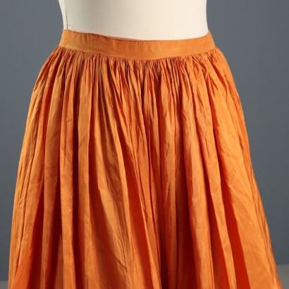 Falda de tafetán de seda vintage Biki