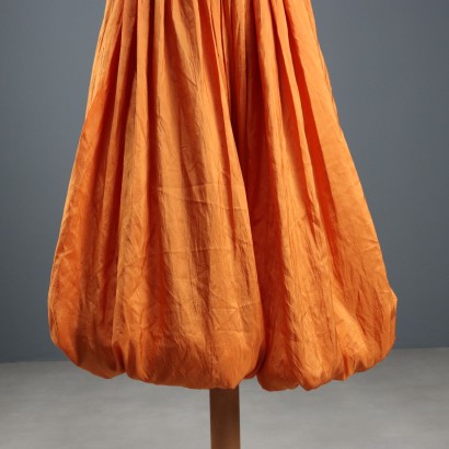Falda de tafetán de seda vintage Biki