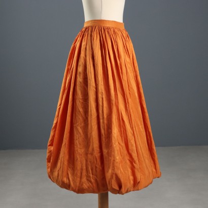 Falda de tafetán de seda vintage Biki