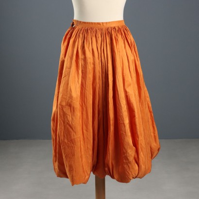 Falda de tafetán de seda vintage Biki