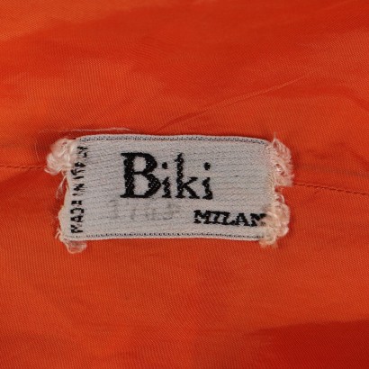 Falda de tafetán de seda vintage Biki