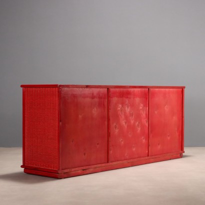 1980s Bamboo and Wicker Sideboard