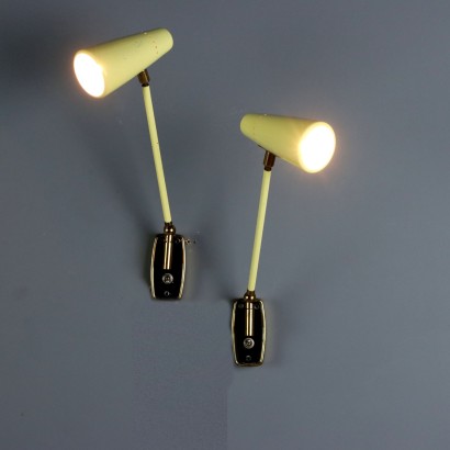 Stilnovo Wandlampe Design Lackiertes Metall Italien der 50er Jahre