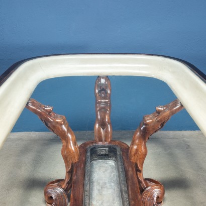 Modern antiques, designer modern antiques, table, modern antique table, modern antique table, Italian table, vintage table, 1960s table, 1960s design table, Sculptural Table by Borsani Vared Furniture