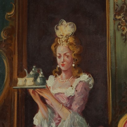 Painting by Antonio Zavaga, Genre Scene at Court, Antonio Zavaga, Antonio Zavaga, Antonio Zavaga