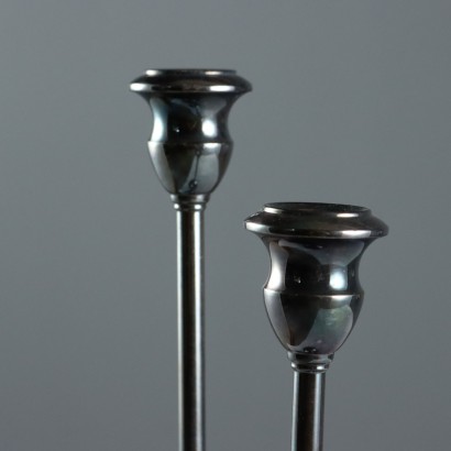 Dos candelabros de plata 925 fabricados