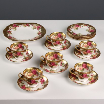 Golden Rose Tea and Dessert Service Royal Chelsea Manufacture