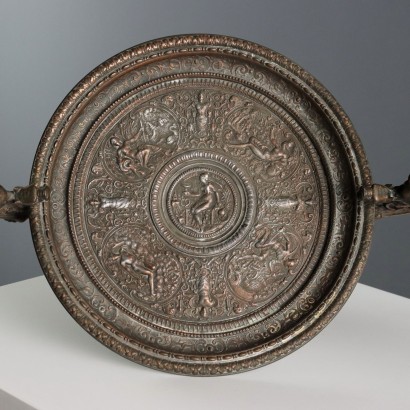 Metal Centerpiece with Winged Dragons