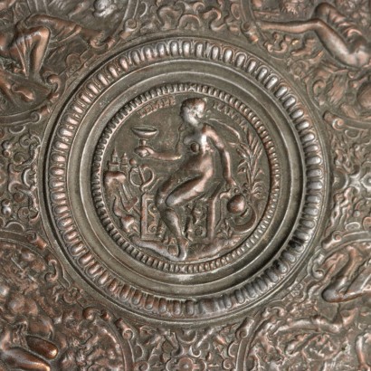 Metal Centerpiece with Winged Dragons
